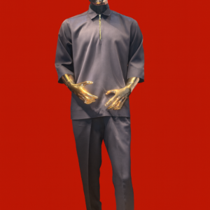 Navy Blue Crepe Senator Set